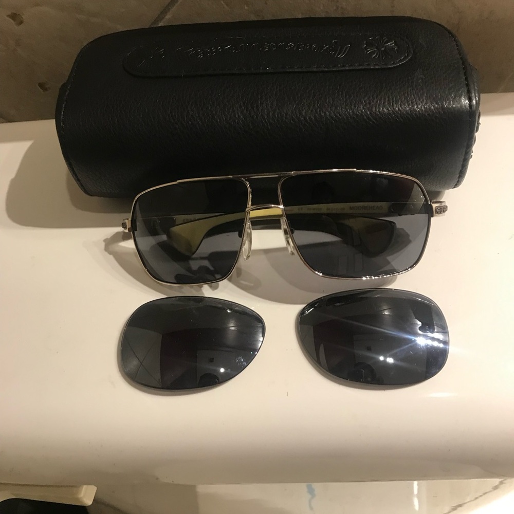 Authentic chrome heart 💜 polarized Moorhead sunglasses